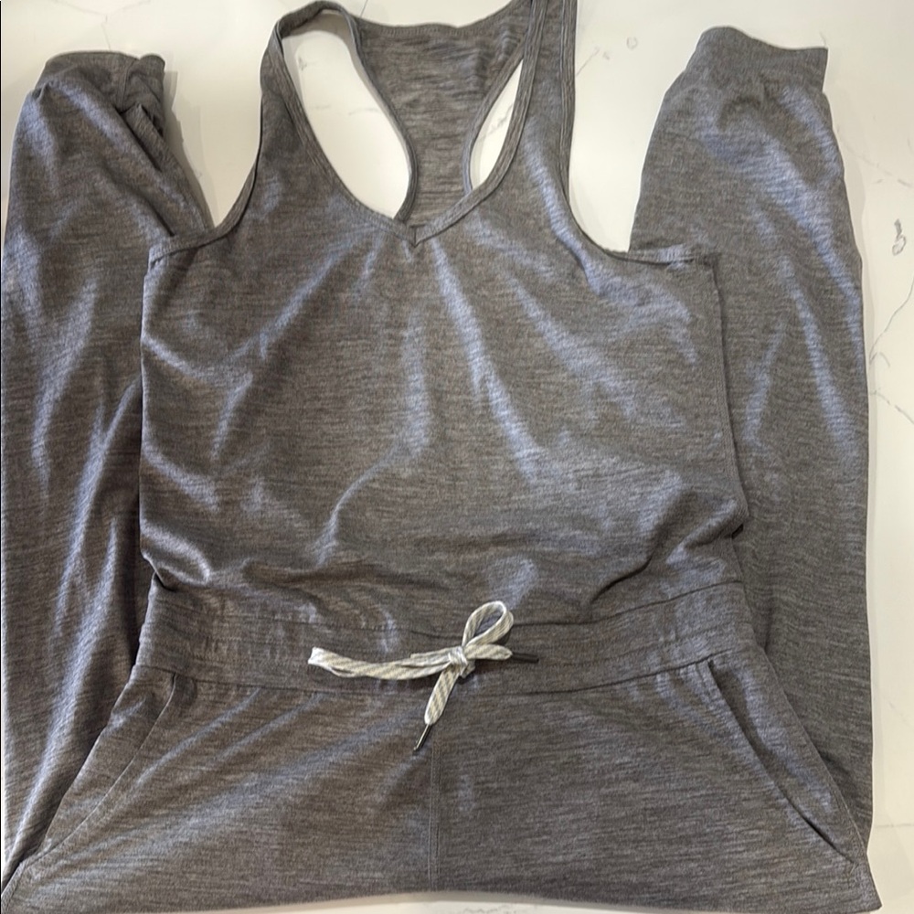 Gray Tank Top and Joggers Set